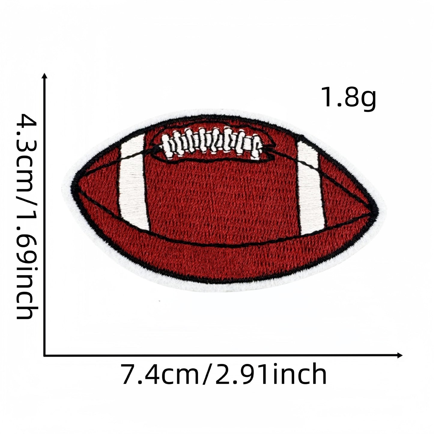 Cartoon Football Embroidered Patch – Sports Series Iron-On Badge Accessory