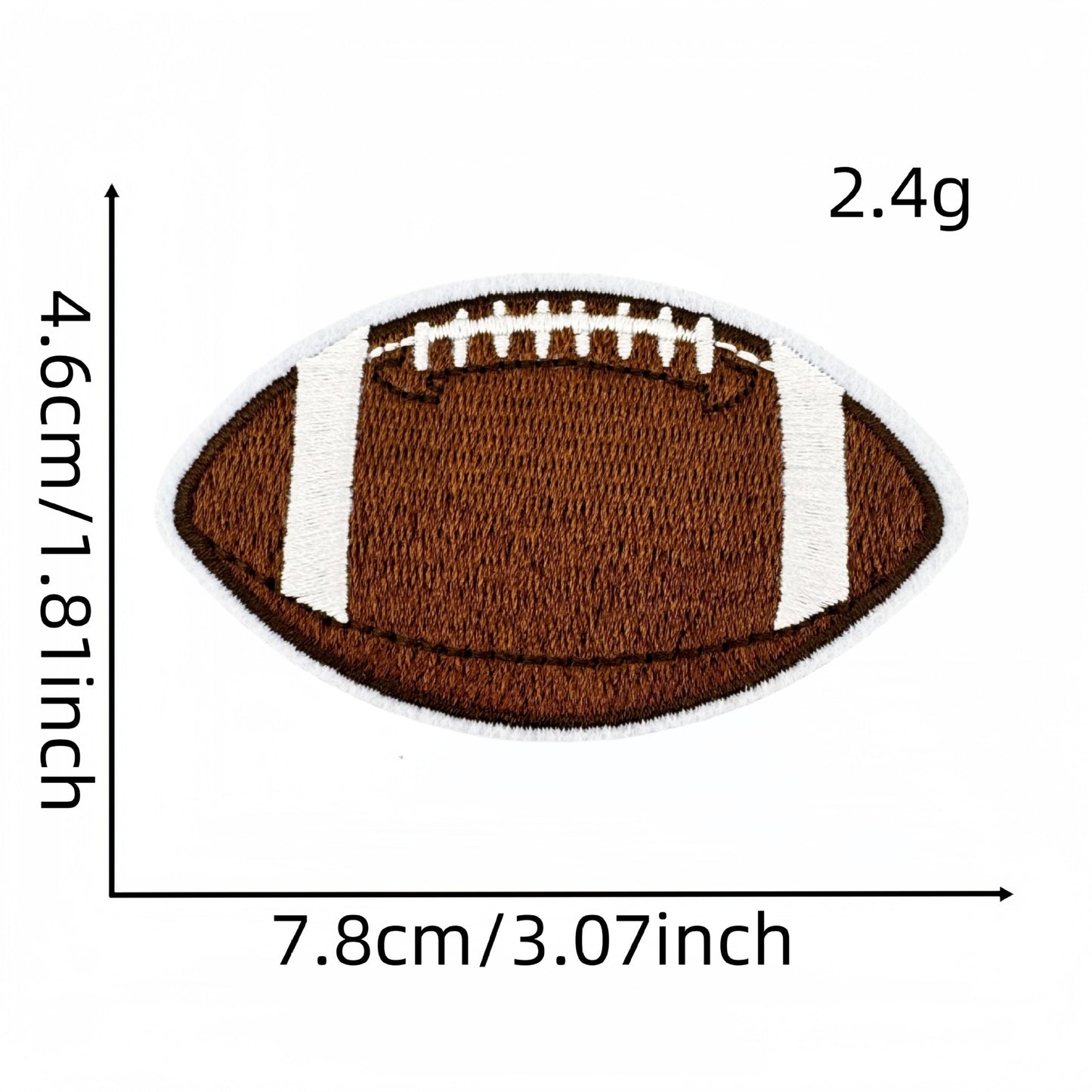 Cartoon Football Embroidered Patch – Sports Series Iron-On Badge Accessory