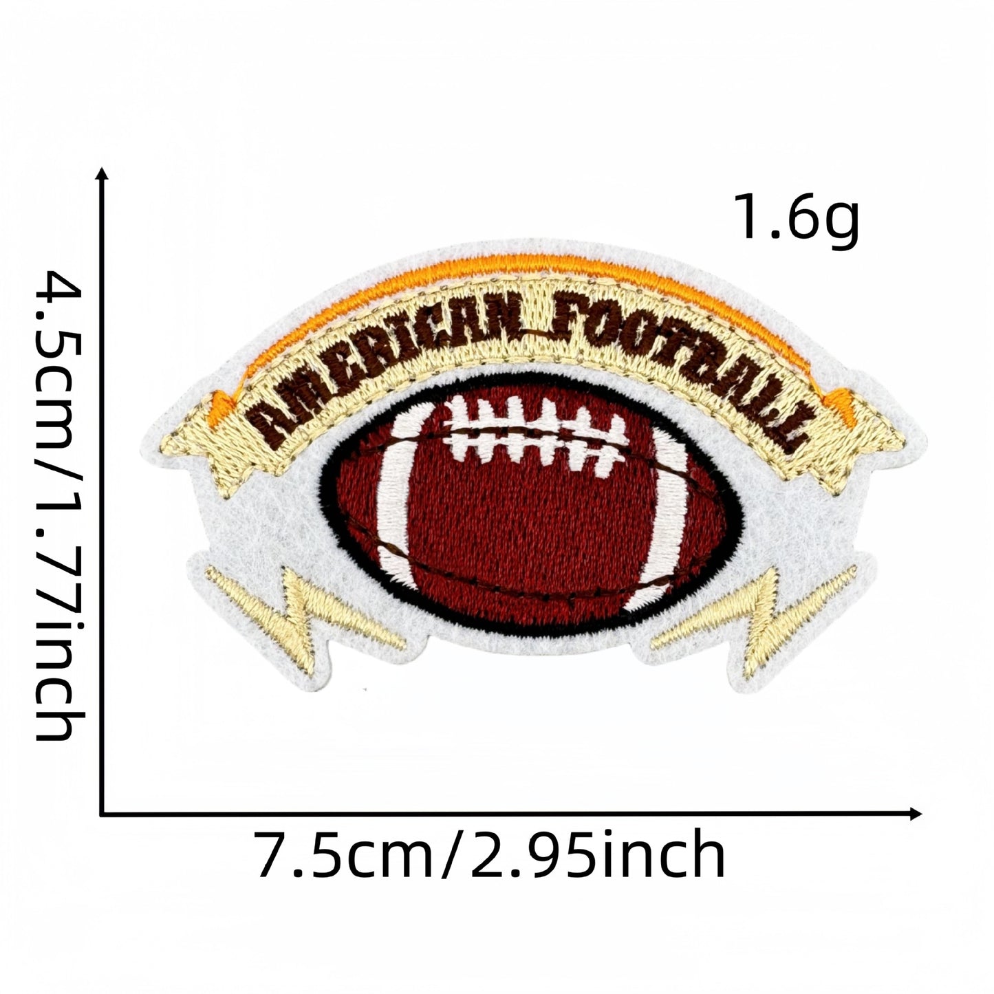 Cartoon Football Embroidered Patch – Sports Series Iron-On Badge Accessory