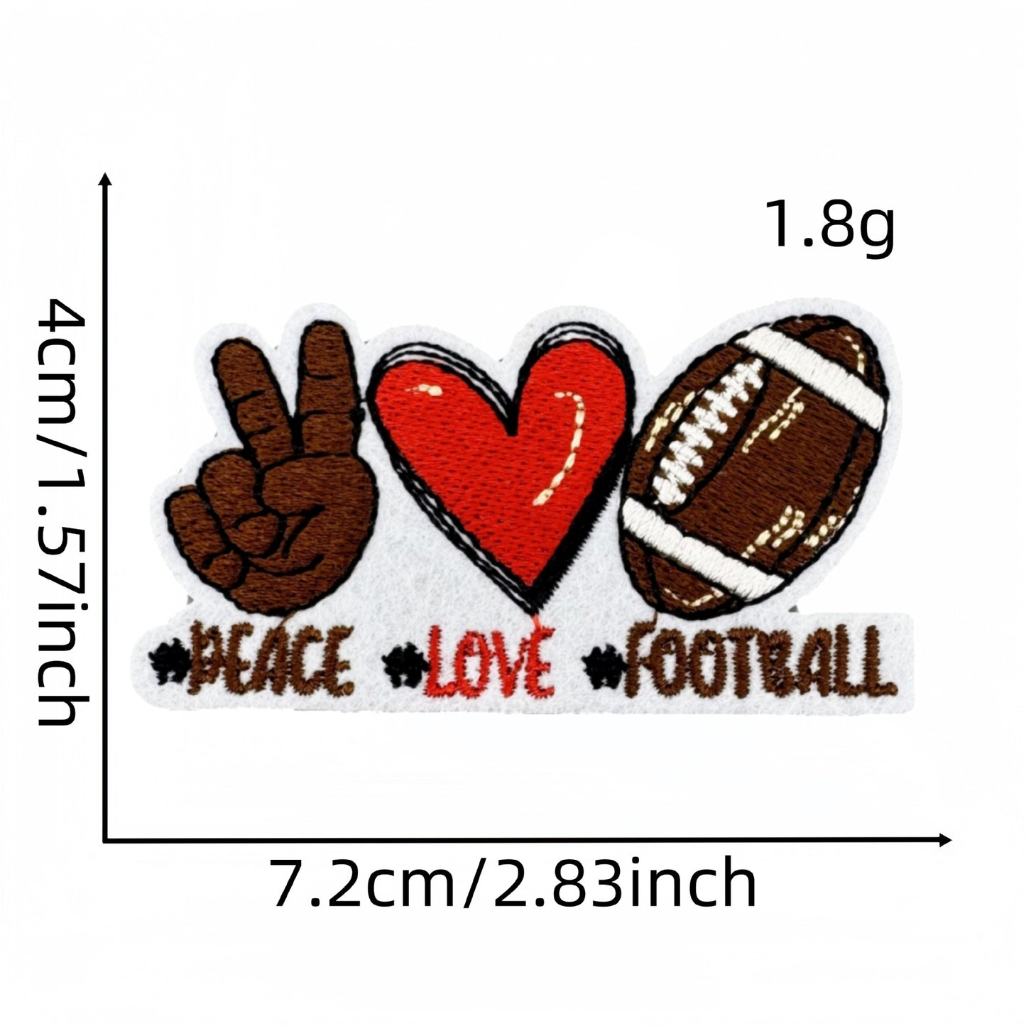 Cartoon Football Embroidered Patch – Sports Series Iron-On Badge Accessory