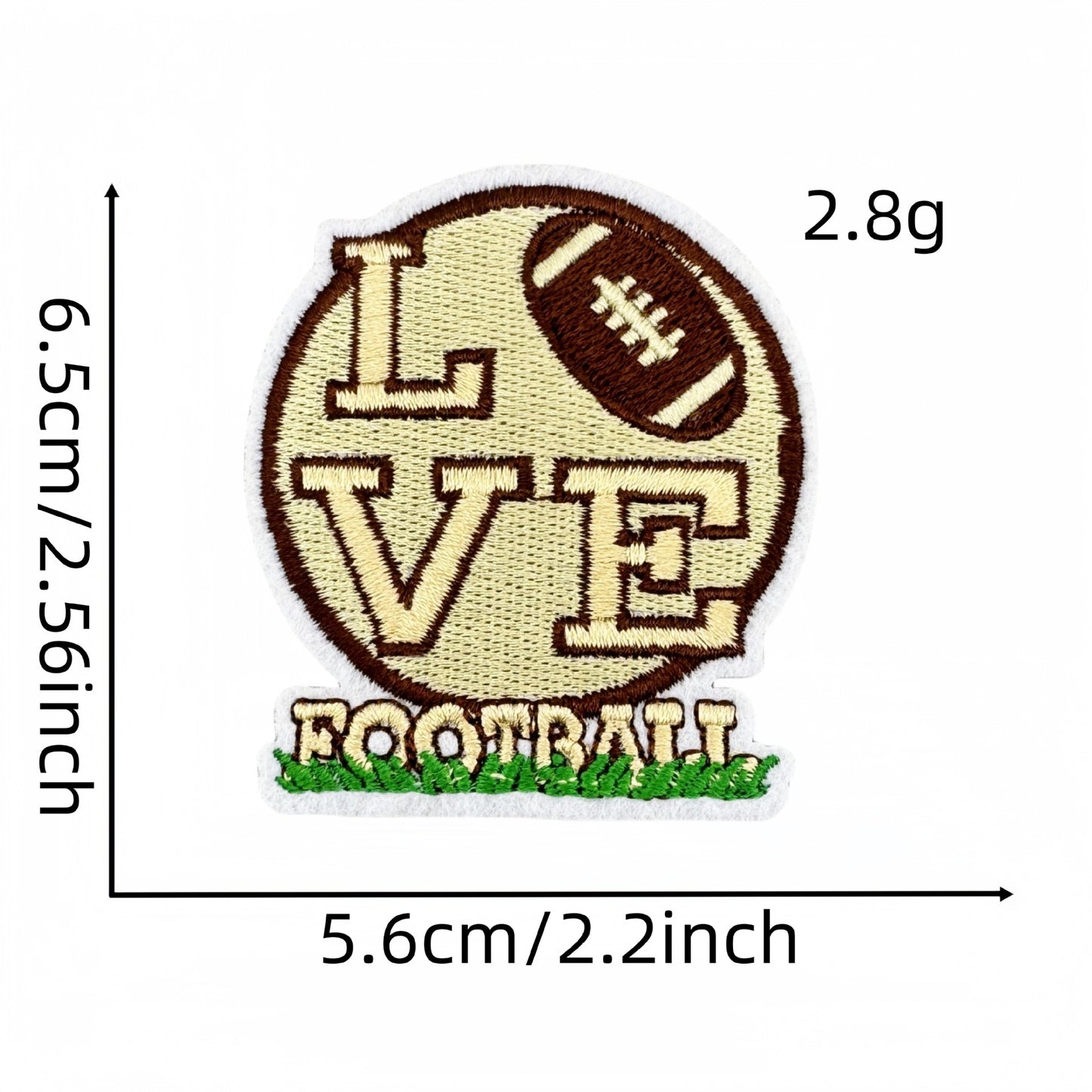 Cartoon Football Embroidered Patch – Sports Series Iron-On Badge Accessory
