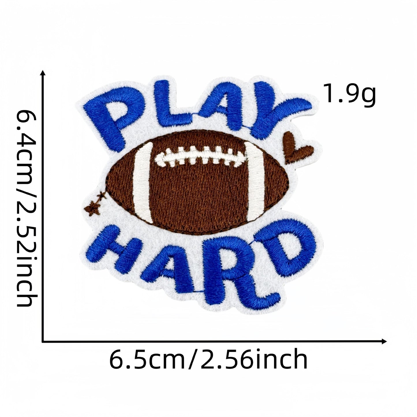 Cartoon Football Embroidered Patch – Sports Series Iron-On Badge Accessory