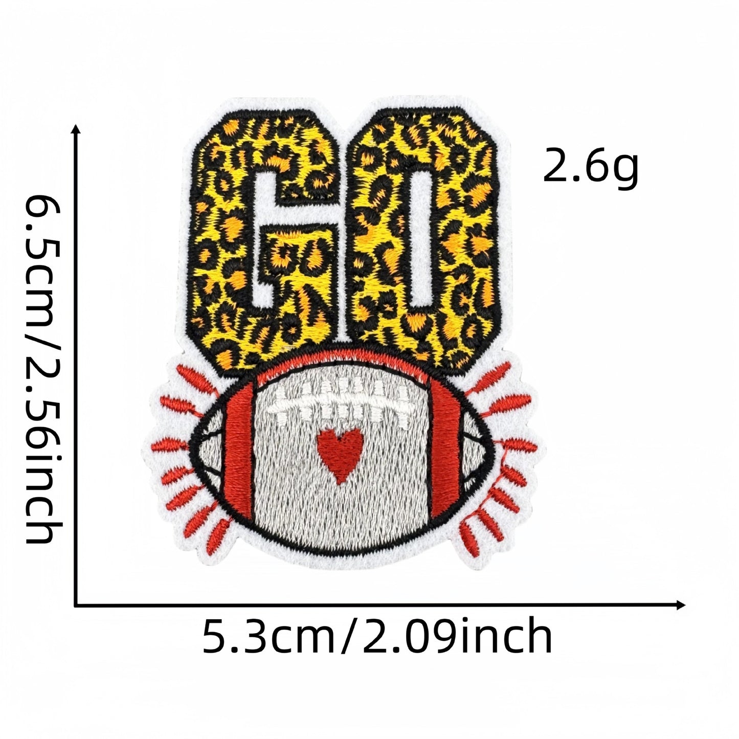 Cartoon Football Embroidered Patch – Sports Series Iron-On Badge Accessory