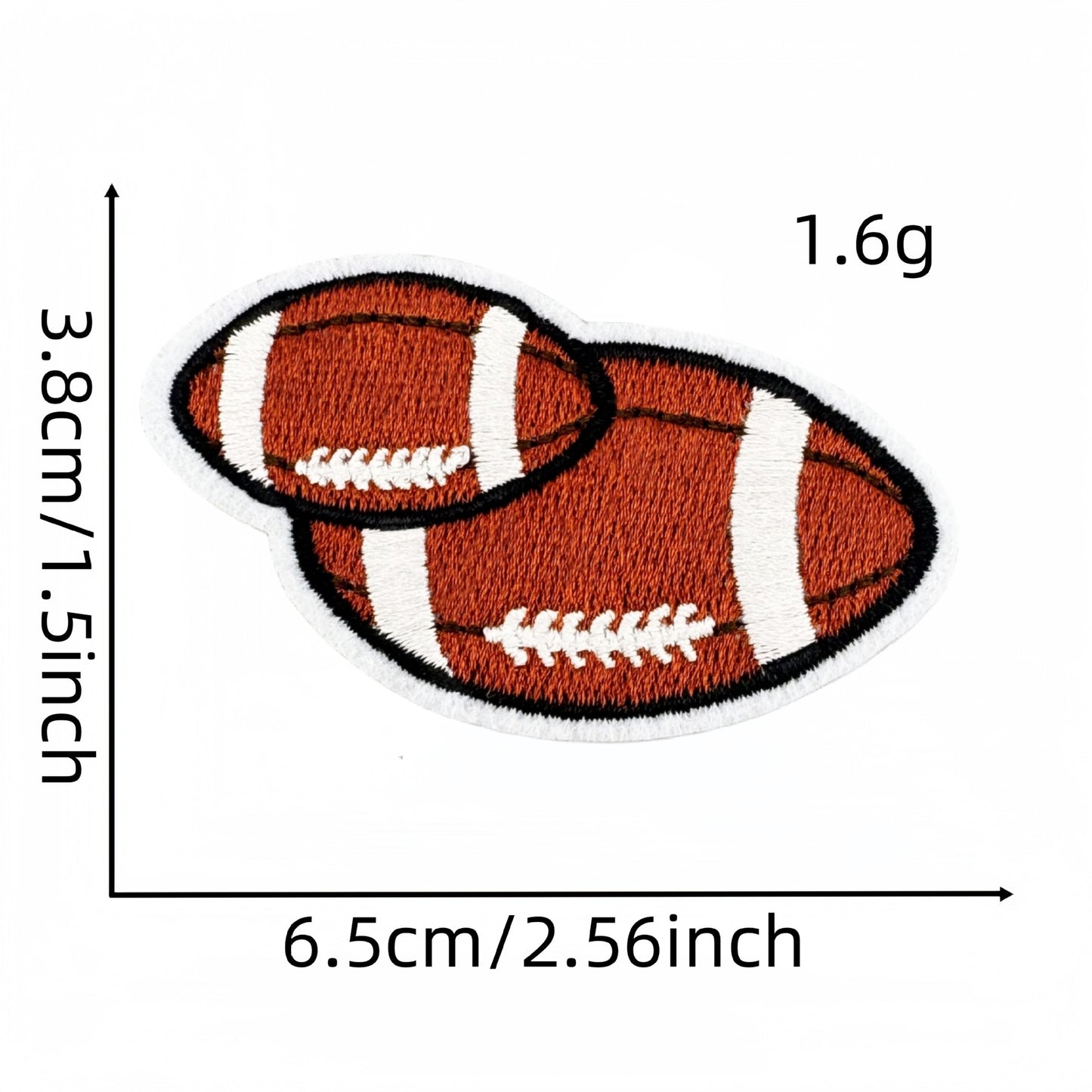 Cartoon Football Embroidered Patch – Sports Series Iron-On Badge Accessory