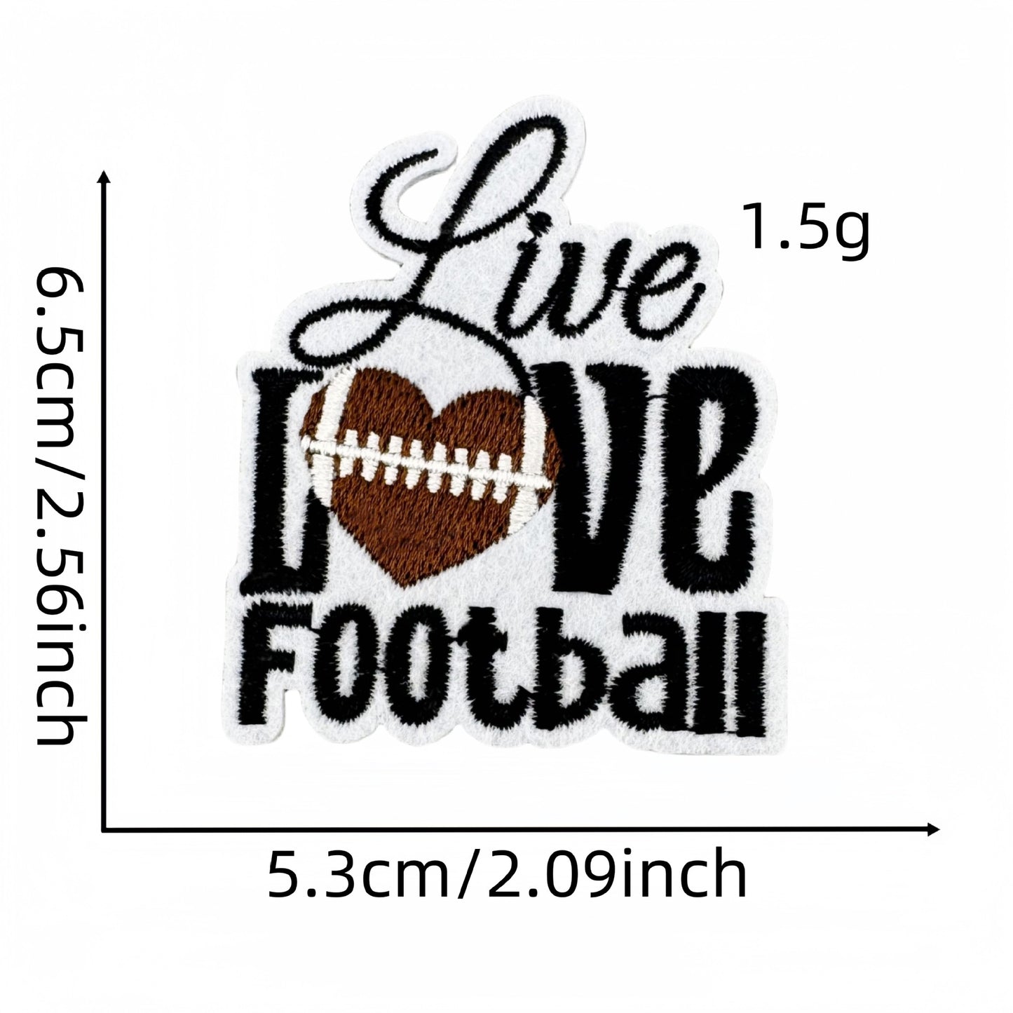 Cartoon Football Embroidered Patch – Sports Series Iron-On Badge Accessory